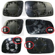 Правый вкладыш зеркала Ауди A4 (B5) без обогрева выпуклый голубой / AUDI A4 B5 (1995-2001)