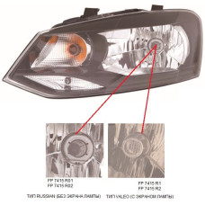Правая фара VOLKSWAGEN POLO V 09-15