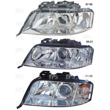 Левая фара Ауди A6 (C5) с 06.01 года, h7+h7 без корректора без ламп / AUDI A6 C5 (1997-2005)