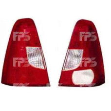 Левый задний фонарь бело-красный без платы Рено Логан 04-08 / RENAULT LOGAN (2004-2013)