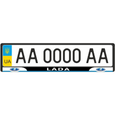 Рамка под номерные знаки LADA (рамка номера)
