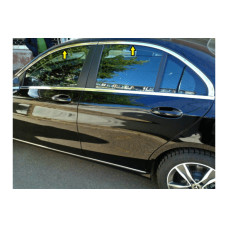 Mercedes C-Class W205 (2014-)  Верхние молдинги стекол 4шт