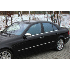 Mercedes E-Class /W211 SD (2003-2009) Молдинги стекол нижние 4шт