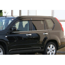 Nissan X-Trail (2006-2008) Молдинги стекол нижние 6шт