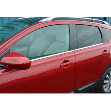 Nissan Qashqai+2 (2010-2014) Молдинги стекол нижние 4шт