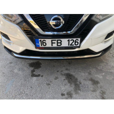 Nissan Qashqai (2017-) Накладка на передний бампер (нерж)