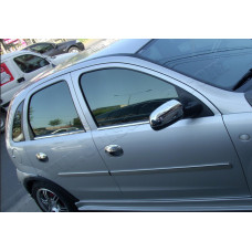 Opel Corsa C 5D (2000-2006) Молдинги стекол нижние 4шт