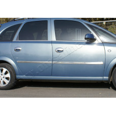 Opel Meriva (2002-2010) Молдинги стекол нижние 8шт