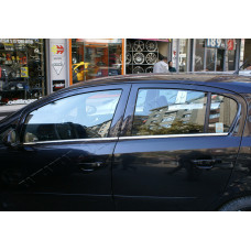 Opel Corsa D 5D (2006-) Молдинги стекол нижние 4шт
