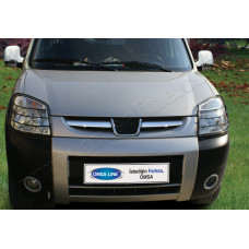 Peugeot Partner (2003-2008) Накладки на решетку радиатора 2шт