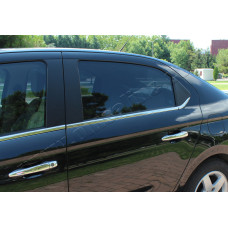 Peugeot 301/Citroen C-Elysee (2012-) Молдинги стекол нижние 6шт