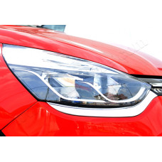 Renault Clio IV 5D/SW (2012-) Накладки на передние фонари (реснички) (нерж.) 2 шт.