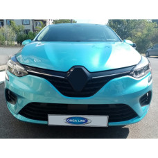 Renault Clio V (2019-) Накладки на решетку радиатора (2 шт, нерж)