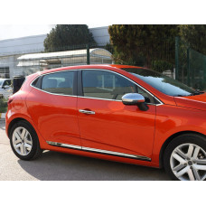 Renault Clio V (2019-) Полная окантовка окон (12 шт, нерж)