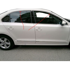 Volkswagen Jetta 2011-2018 Верхние молдинги стекла (6 шт, нерж)