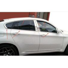 BMW X6 (E71) 2008-2014 Окантовка стекол (10 шт, нерж.)