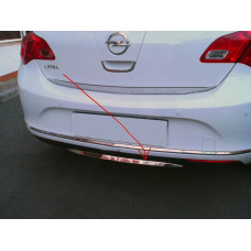Opel Astra J 2010-2015 Кромка заднего бампера (нерж)