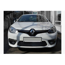 Renault Fluence 2013- Накладки на решетку бампера (нерж)
