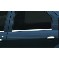 Dacia/Renault Logan 2004-2013 Молдинги стекол нижние 4шт