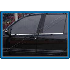 Mitsubishi Lancer X 2007- Молдинги стекол нижние 4шт