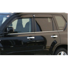 Nissan X-Trail 2007-2014 Молдинги стекол нижние 6шт