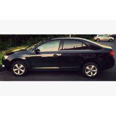Skoda Rapid 2012- Нижние молдинги стекол (4 шт, нерж)