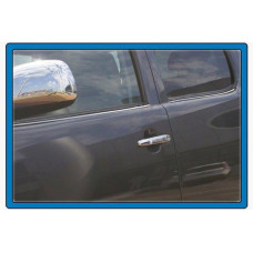 Toyota Hilux 2006-2015 Нижние молдинги стекол (4 шт, нерж)