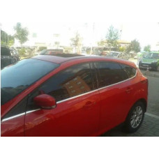 Ford Focus 2011- Молдинги стекол нижние 8шт