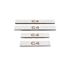 Citroen C4 2005-2010 Накладки на пороги (нерж)