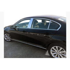 Volkswagen Passat B8 2015- Накладки дверных стоек (нерж)