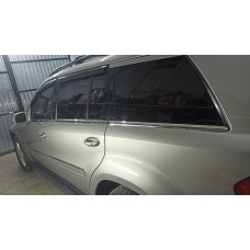 Mercedes GL164 2007-2012 Молдинги стекол нижние 6шт