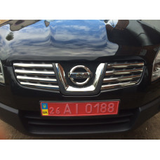 Nissan Qashqai 2007-2009 Накладки на решетку радиатора 8шт