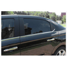 Citroen C-Elysee/Peugeot 301 2012- Нижние молдинги стекол (4 шт, нерж)