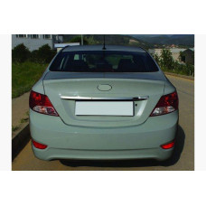 Hyundai Accent 2011-2017 Накладка над номером (нерж.)