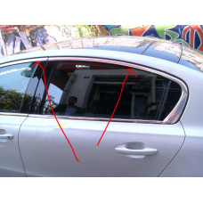 Peugeot 508 2010- Sedan Молдинги стекол верхние 4шт