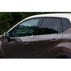Renault Captur 2013- Нижние молдинги стекол (4 шт, нерж)