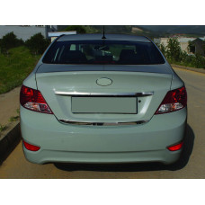 Hyundai Accent 2011-2017 Кромка багажника (нерж.)