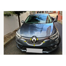Renault Megane IV 2015- Накладки на решетку радиатора 5шт