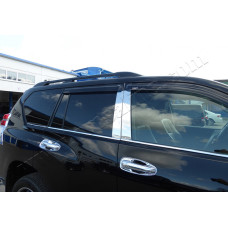 Toyota Prado 150/GX460 (2009-) Молдинги стекол нижние 6шт
