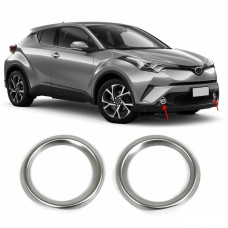 Toyota C-HR (2016-) Накладки на противотуманки (2 шт, нерж)
