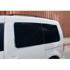 Volkswagen Caddy (2004-2010) Обводка задних стекол (12 шт, нерж)