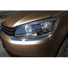 VW Caddy/Touran (2010-) Накладки под передние фары (реснички) 2шт
