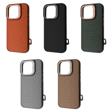 Чохол Kajsa Snake Pattern with Magnetic Ring iPhone 16 Pro